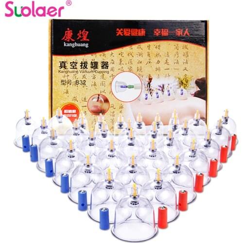 Big Vacuum Cupping Set Cellulite Massager Cans Anti Rupture Thick Jars Chinese Cupping Therapy Body Guasha Air Pump Suction Cups