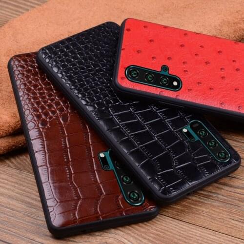 Luxury Genuine Leather Case For Huawei Honor 20 Pro Crocodile Pattern 360 Full Protect Back Cases For Honor 20 Pro