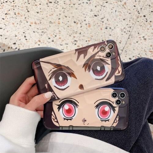 Hot Japan Demon Slayer Case For Iphone 11 12 Pro 7 8 Plus X XR XS Max Phone Cases Anime Kimetsu No Yaiba TPU Back Cover Coque