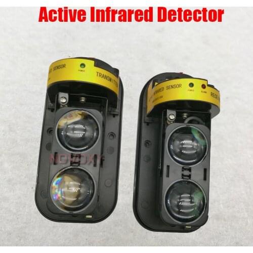 NOVOXY Photoelectric Dual Beam Perimeter Fence Active Infrared IR Sensor Barrier Detector 10-100M Window Outdoor Intrusion Alarm