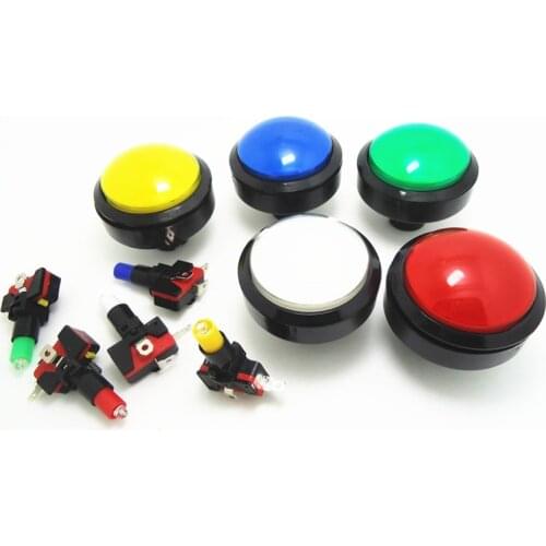 Arcade 60mm 12v illuminated LED Button Dome With Microswitch for MAME JAMMA Mulitcade Arcade Machines 5 colors available