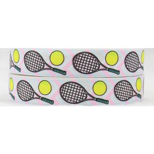 Q&N ribbon 16mm 22mm 25mm 38mm 50mm 75mm 160919012 tennis printed grosgrain ribbons for hairbow 50yds/roll free shipping