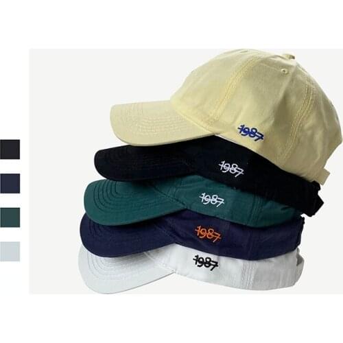 Summer Cotton Goose Yellow Small Letters Student Wide-brimmed Soft Top Baseball Cap Casual Cap Couple Trend Hats New Ear Unisex