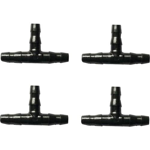 50Pcs Micro Drip Irrigation 1/4 Inch Barb Tee Connector Garden Lawn Watering System 4/7 mm Hose Connector