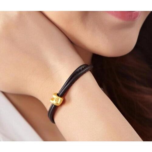 Fashion New Arrival 999 3D 24K Yellow gold Love Hand Pendant Bracelet