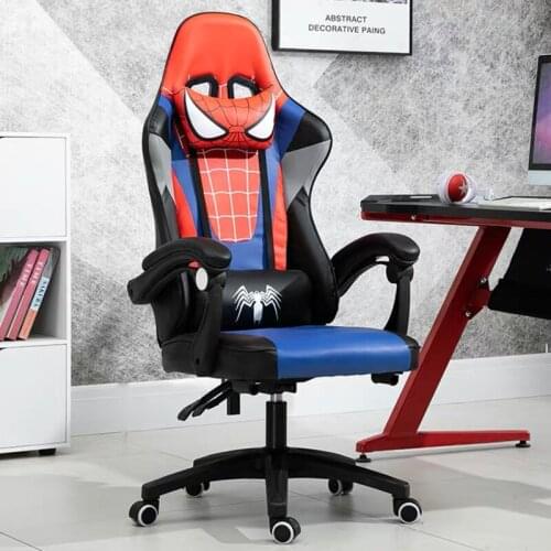 Cartoon fashion comfortable chair soft office PU Leather chairs with footrest Reclining computer chair Rotatable gaming chair