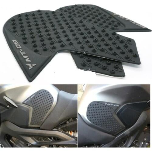 New Arrival Black Motorcycle Tank Traction Side Pad Gas Fuel Knee Grip Decal For Yamaha MT09 MT-09 2014 2015