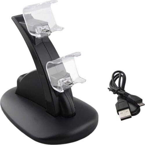 OIVO Dual USB Charge Dock Station LED Stand for Sony Play station 4 PS4 Joystick Gamepad Wireless Controller Charger