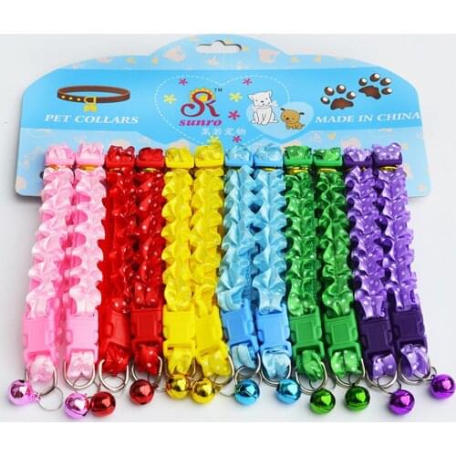 1200pcs/lot Candy Color Pet Dog Cat Puppy Kitten Nylon Soft ID Identify Pets Animal Collars