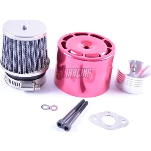 All metal air filter Big volume of air intakeair filter CNC base for 2-stroke gasoline engine fits KM ROVAN LOSI 1:5 RC vehicle