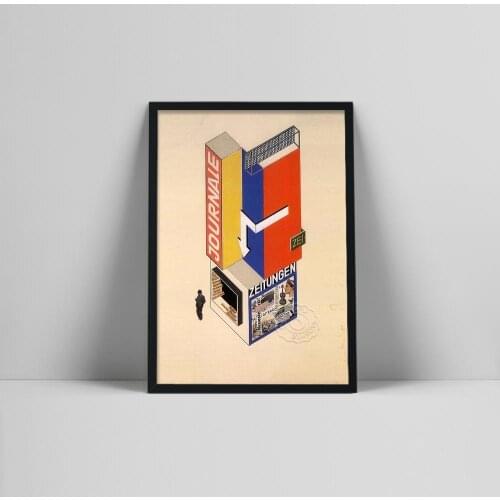 Bauhaus Kiosk design poster, Weimar 1923, Bauhaus Exhibition print, Bauhaus Zeitungen, Bauhaus Print, Walter gropius, Bauhaus a