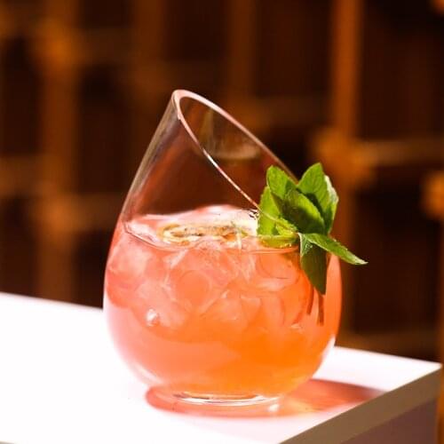 Simplicity Red Wine Juice Cold Drink Mugs Household Cocktail High Capacity Transparent Water Cup Beveled Creative Thicken Glass