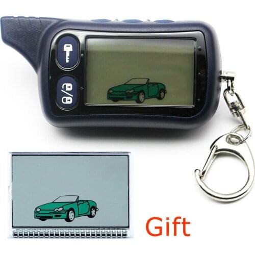 TZ 9010 LCD Remote Control Keychain + Lcd display for Russian TZ9010 two way car alarm system Tomahawk TZ-9010 Key Chain Fob