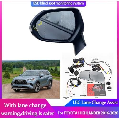 Radar Detector BSD Blind Spot Detective Car Mirror Accessories LED Indicator Security Drive For TOYOTA HIGHLANDER 2016-2020