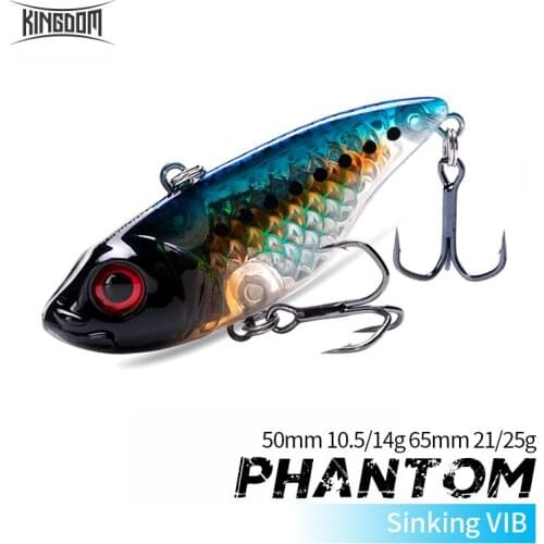 KINGDOM PHANTOM Sinking VIB Fishing Lure 50mm 10.5g 14g 65mm 21g 25g Vibration Artificial Hard Baits Saltwater Bait Lures