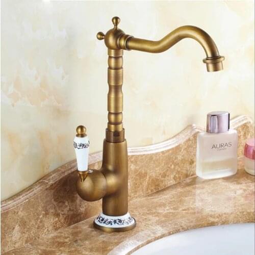 Bathroom faucet European style Pure copper Hot and cold water Kitchen mixer