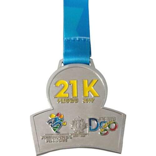Competetive Challenge Marathon Run Sport Medal Nickel Plating Medals with Sandblasting