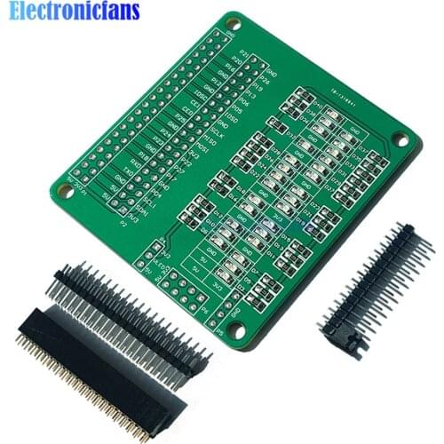 LED Test Board Low Level Output IO Port Test Board Multiple Power Supply Pins LED Common Anode Adapter Board for Raspberry Pi