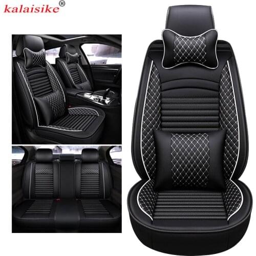 Kalaisike leather universal auto seat covers for Kia cerato picanto rio K4 K5 ceed sportage spectra K2 sorento K3 car styling
