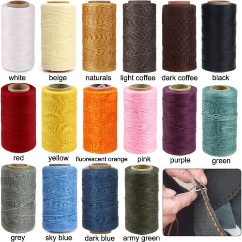 18Colors Leather Waxed 0.8mm Durable Meters leather sewing Knitting string Multicolor for cross stitch embroidery Shoes Luggage