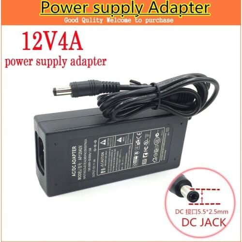 10PCS NEW Hot 12V4A switching power supply,12V 4A LED Strip Power Adapter,12V 4A desktop power feed line