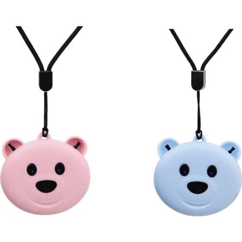 2 Pcs Air Purifier Personal Wearable Car Oxygen Bar 200MAH Battery Negative Ion Hanging Neck Air Purifier, Pink & Blue