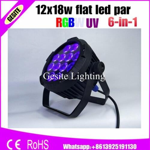 2pcs/lot Waterproof IP65 Outdoor Led Par RGBWA+UV 6in1 Led Par Can 12x18W Led Par Light