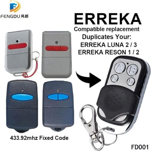 2PCS Universal Remote Control Garage Door Gate Clone Fob New (only for fixed code 433.92mhz)