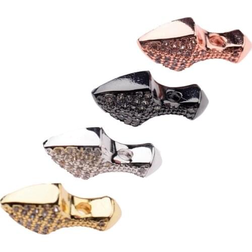 2020 Charm Micro Pave Arrow&Tree Shape Beads For Jewelry Making DIY Bracelets Women&Man Sided Pattern Beads BDYF007