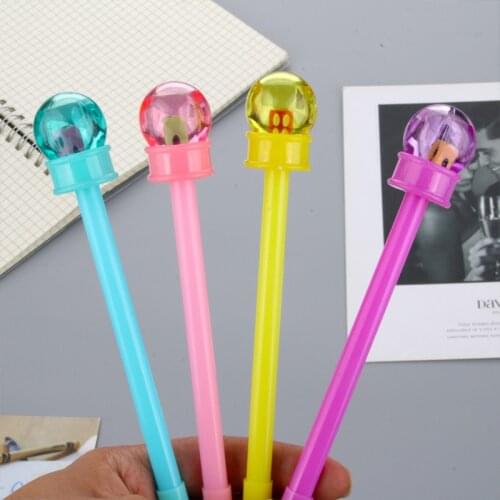 36 pcs/lot Creative Crystal Ball Sieve Gel Pen Cute 0.5mm black Ink Signature Pens Promotional Gift Office School Supplies