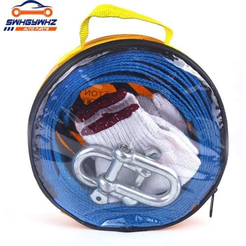 5M Car Tow Strap Racing Auto Winch Rope Nylon 8Tons recovery Towing cable Strap Belt Heavy Duty Off Road Accessories Metal Hooks