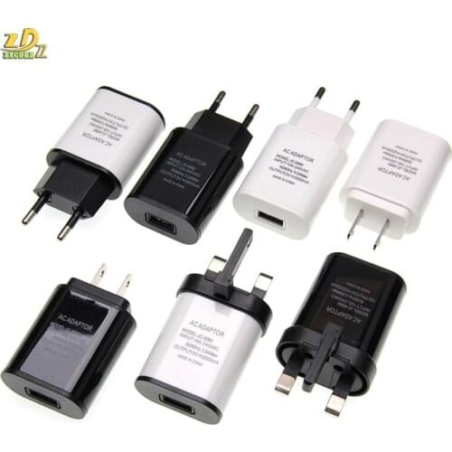50pcs Top Quality 5V 2A EU US UK Plug USB Fast Charger Mobile Phone Wall Travel Power Adapter For iPhone Samsung S7edge Xiaomi