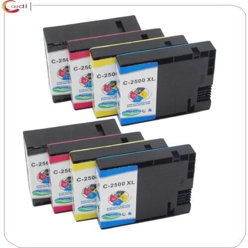8pcs Compatible Canon ink cartridge PGI-2500XL PGI-2500 for MAXIFY IB4050 MB5050 MB5350 printer