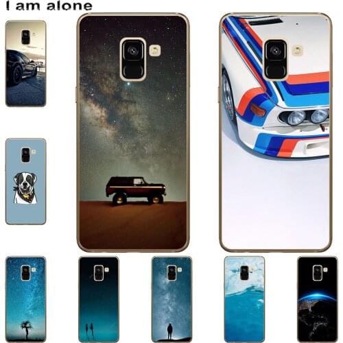 I am alone Phone Case For Samsung Galaxy A8 Plus 2018 A8 A9 Star A9 Pro A9 2018 Bags Fashion Color Cartoon Printed Paint Mobile