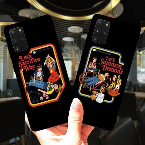 Lets Summon Demons Graphic Soft Black Silicone Case Cover For Samsung Galaxy S20 Plus S10 S9 S8 Plus S7 Edge S20 Ultra S10E