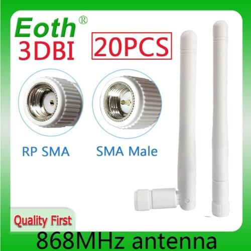 868MHz antenna lora Lorawan 3dbi SMA Male Connector Wholesale 20pcs GSM Antenna 868 MHz 915 MHz antena gsm white small antenne
