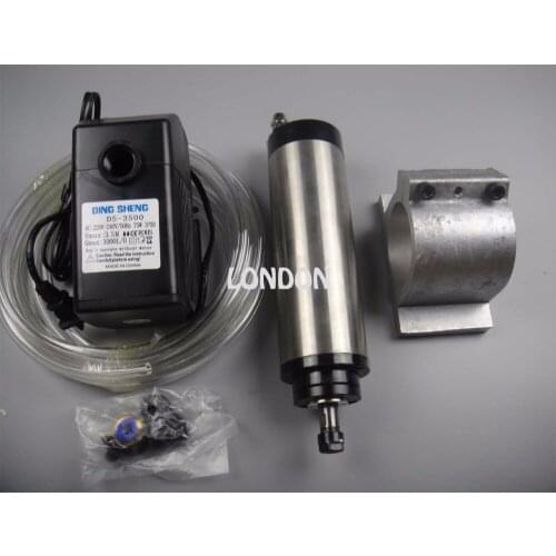 ER11 diameter 80mm 220V 24000rpm 0.8KW water cooling spindle +1 water pump+1 water pipe+spindle support