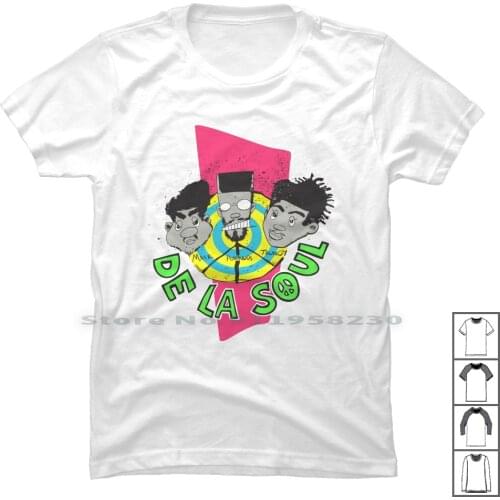 De La Soul Hip Hop Throwback T Shirt 100% Cotton Break Dance Throwback Rapper Throw Dance Music Group Soul Back Row Hop Hip