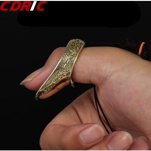16-23mm Finger Guard Brass Shooting Ring Catapult Sports Finger Protective Gear Traditional Thumb for Outdoor Hunting Shooting