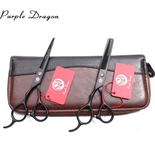 Left-Hand 2Pcs/1Pair 5.5" 6" Stainless Dogs Grooming Shears Kit Straight Scissors Thinning Shears Professional Pets Shears Z8001