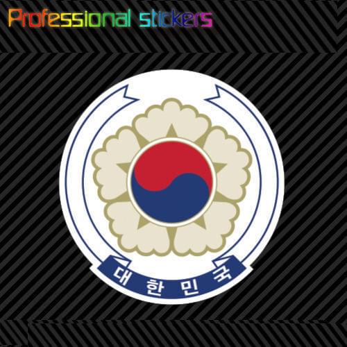 South Korean Emblem Sticker Decal Self Adhesive Vinyl South Korea Flag KOR KO Stickers for Car Windows, Laptops, Mobile Phones