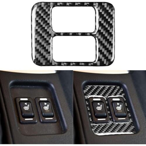 Anti-scratch Carbon Fiber Center Console Seat Heating Button Frame Sticker Trim for Subaru BRZ for Toyota 86 17-19 Left Right Dr