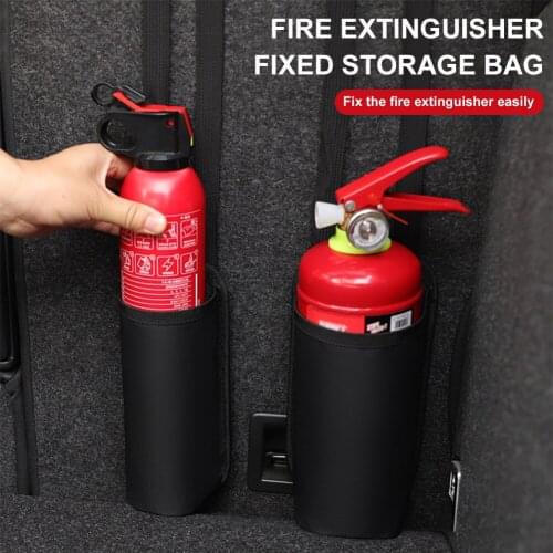 New Car Fire Extinguisher Storage Bag Trunk Seat Back Holder Fire Extinguisher Hanging Bag Trunk Organizer Accessories 2 Sizes