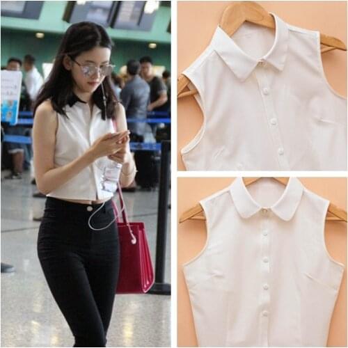 New Short Vest Waist Fake Blouse Collar Shirt Hirts Fake Collar Collages Detachable Collar Women Clothes Accessories 1pcs