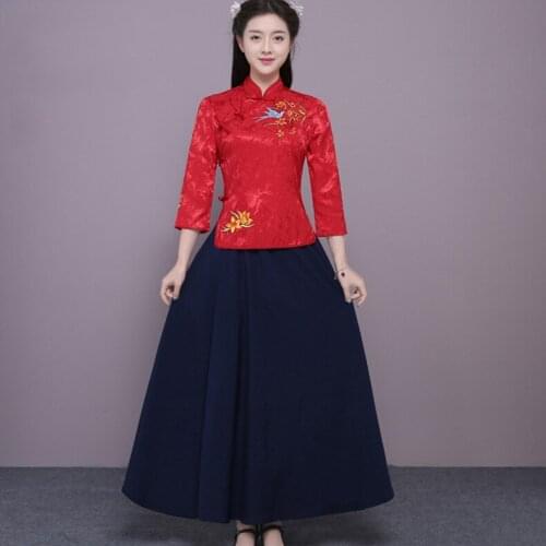 New Childrens Chinese Miss Girl Costume Guzheng Republic of China Princess Dress Female Costume Chinese Ancient Hanfu Clothes