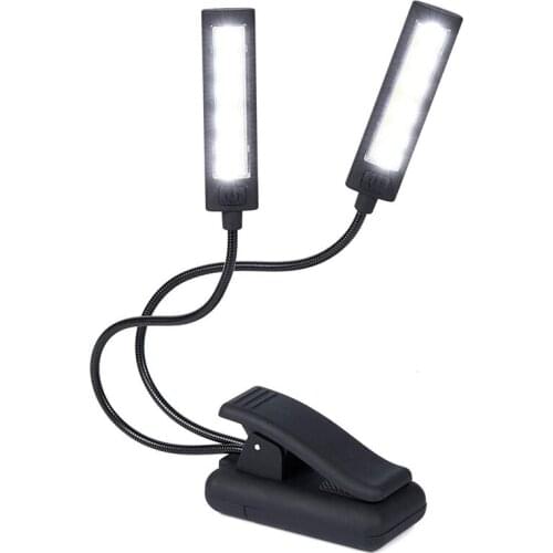 New Music Stand Light Clip On LED Lamp - No Flicker, Fully Adjustable, 6 Levels of Brightness - Also for Book Reading, Orchestra