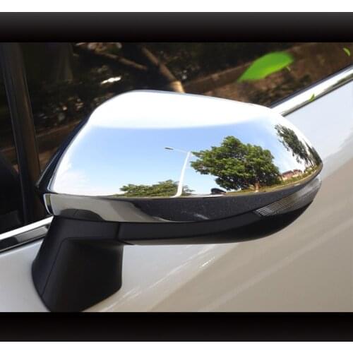 Trim Garnish Accessories ABS Chrome/ Carbon Fibre / Black 2pcs for Toyota Corolla E210 2019 2020 Side Door Rearview Mirror Cover