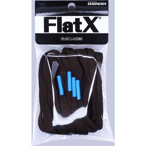 FlatX 8mm Brown/ Bright Blue Color Metal Tips Shoelaces High Quality Professional Sneaker Laces Shoelace Lacet