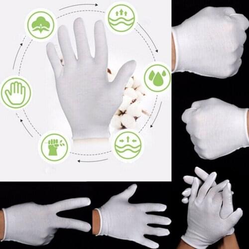6 Pair White Labor Insurance Thick Cotton Work Cotton Cloth Thin Medium And Thick Etiquette Wenwan Quality Inspection Gloves