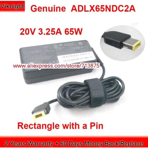 Genuine 0A36258 20V 3.25A Laptop Charger for Lenovo ThinkPad G500S Edge X240 E431 E531 S431 IDEAPAD YOGA 13 G500 Power Supply